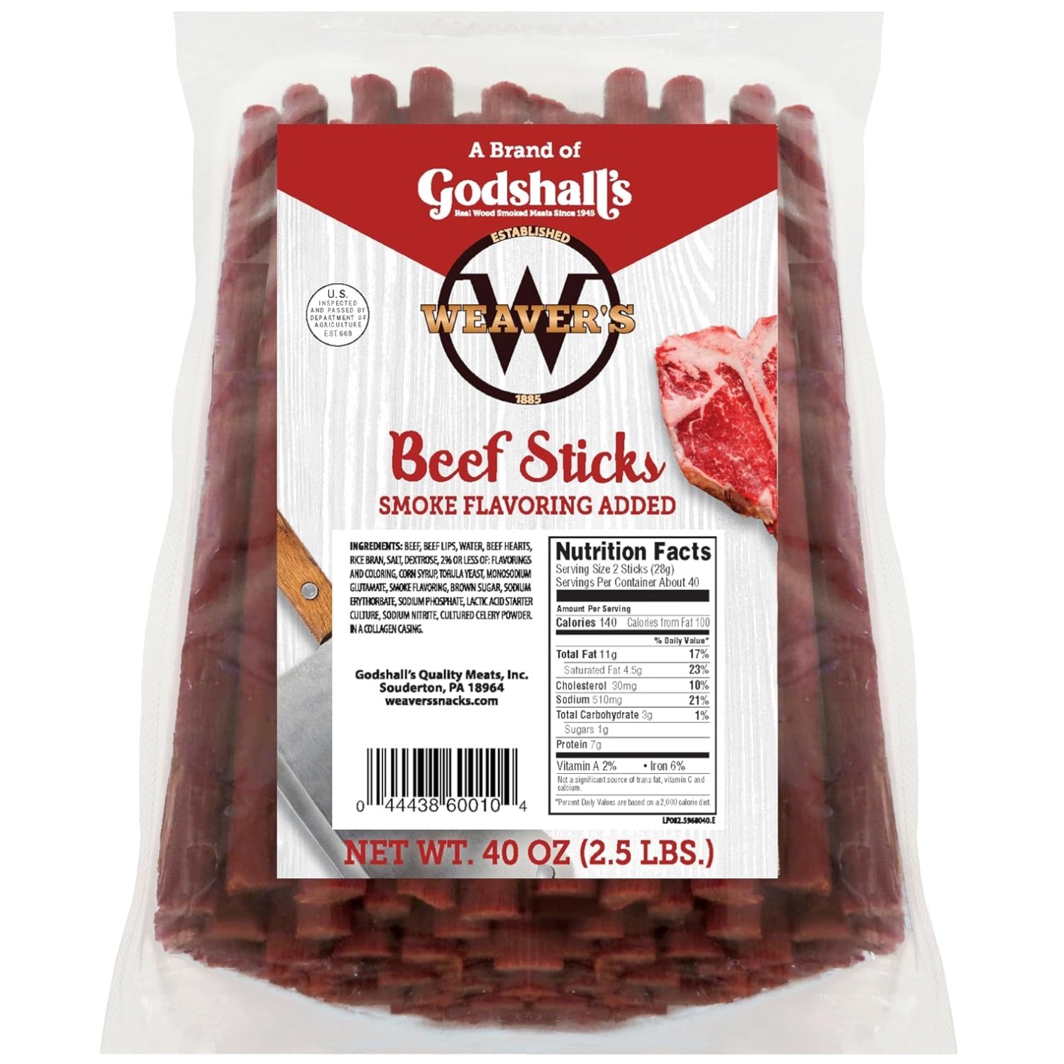 40oz Bag of Flavor Beef Sticks