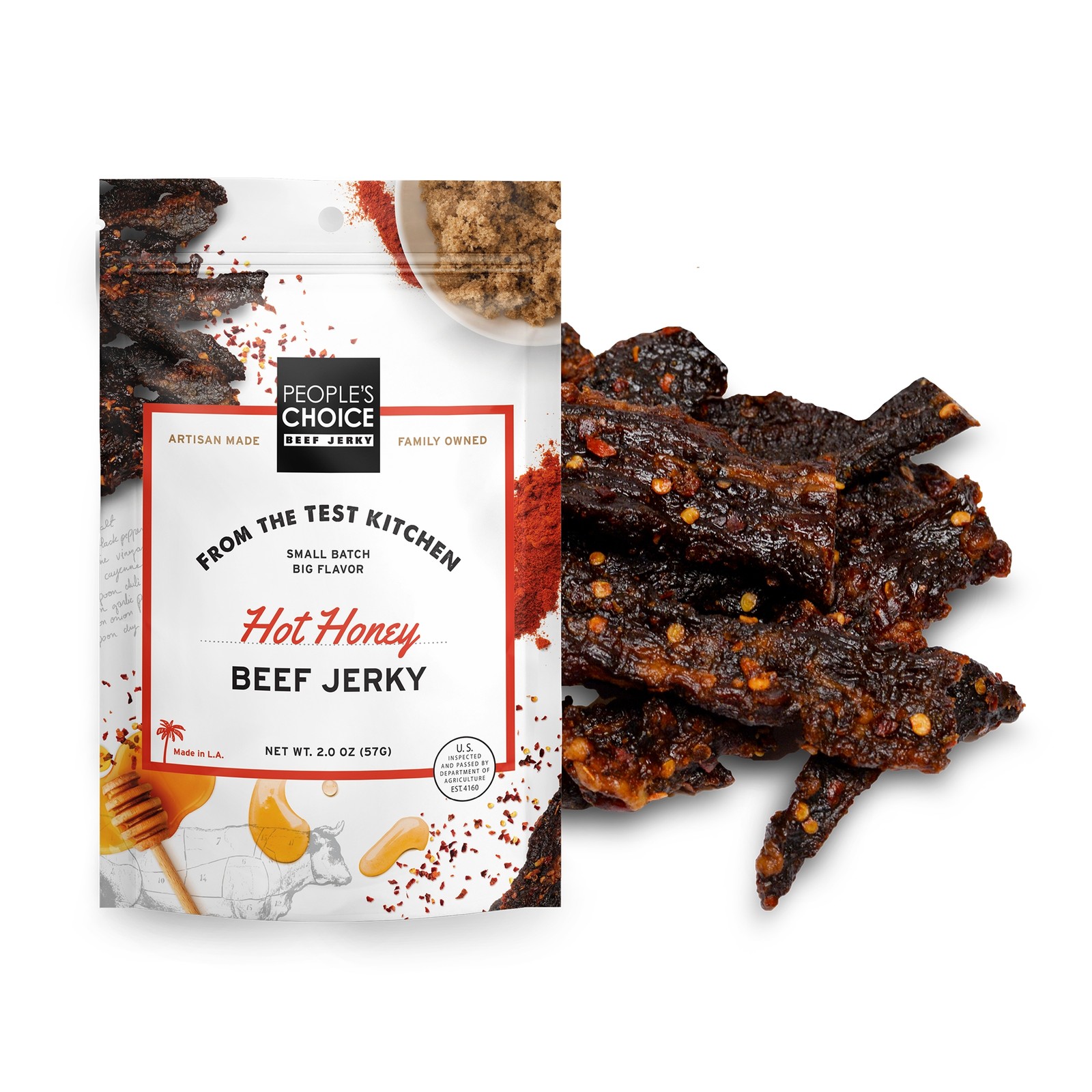 People’s Choice Beef Jerky Hot Honey Beef Jerky 2.0 Bag Our Gehrke Shop