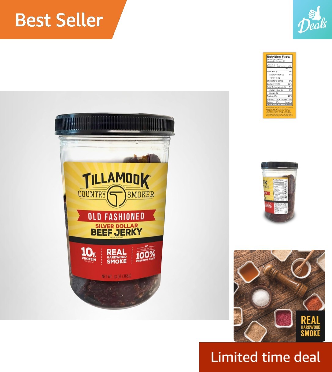 Keto-Friendly 13oz Old Fashioned Beef Jerky – Perfect Portable Protein Snack
