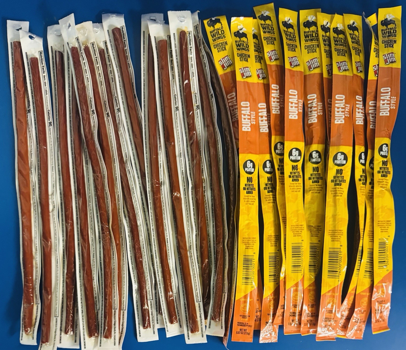 (24) Slim Jim & Buffalo Wild Wings Buffalo Style Chicken Sticks .97oz. BB: 08/26
