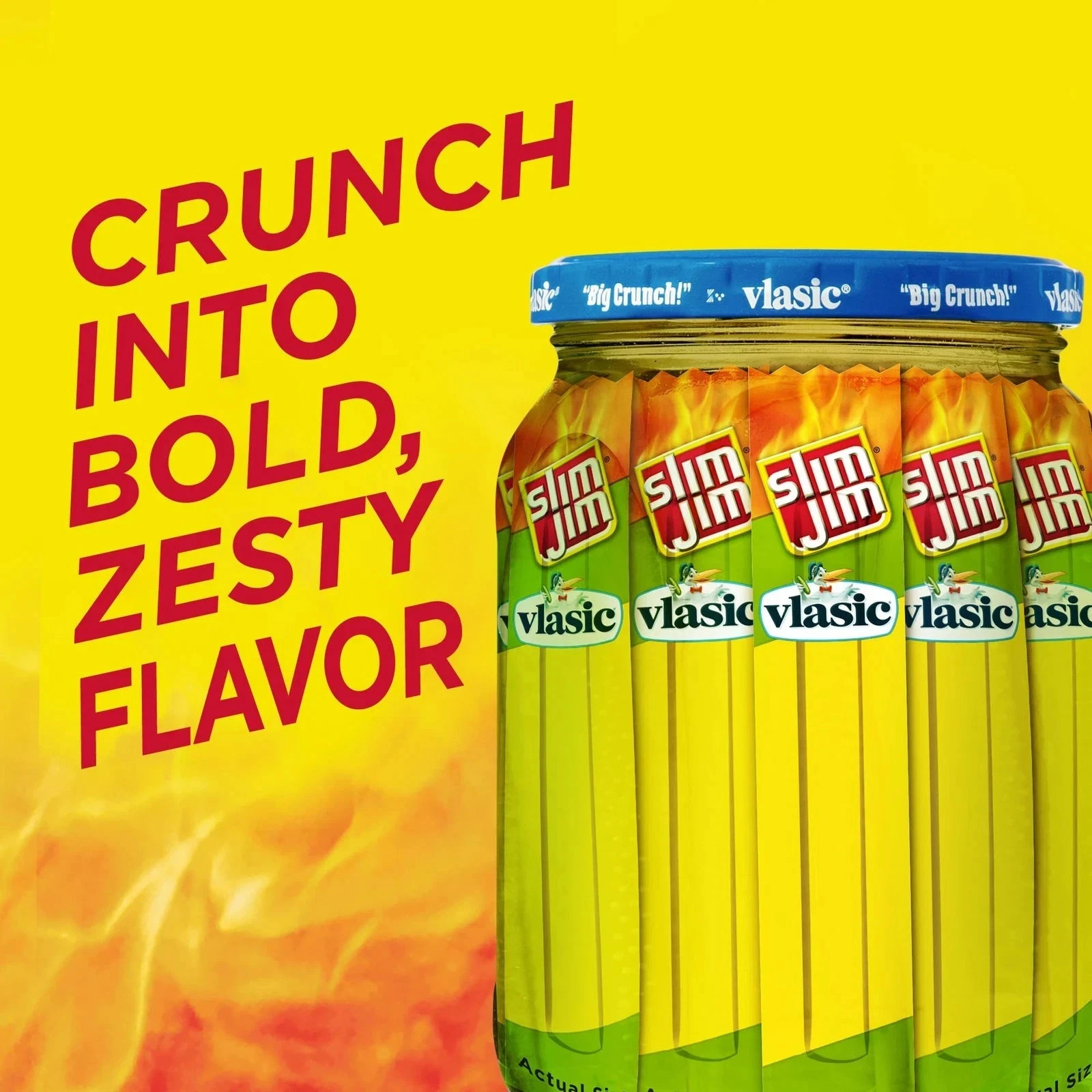 Slim Jim Smoked Meat Sticks Vlasic Dill Pickle Flavor 6g Protein Per Serving …