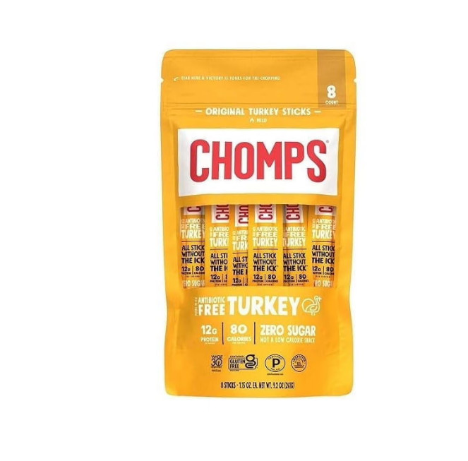 Chomps Original Turkey Sticks 1.15oz – 8 Count Pouch