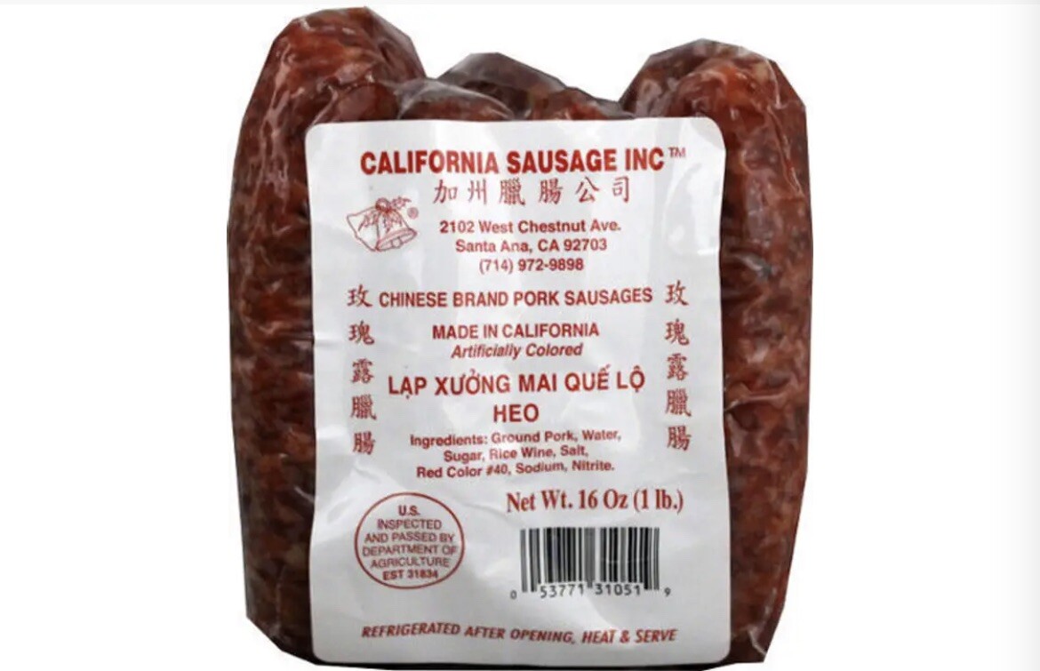 California Sausage Inc Chinese Brand Pork Sausage – 16 Ounces
