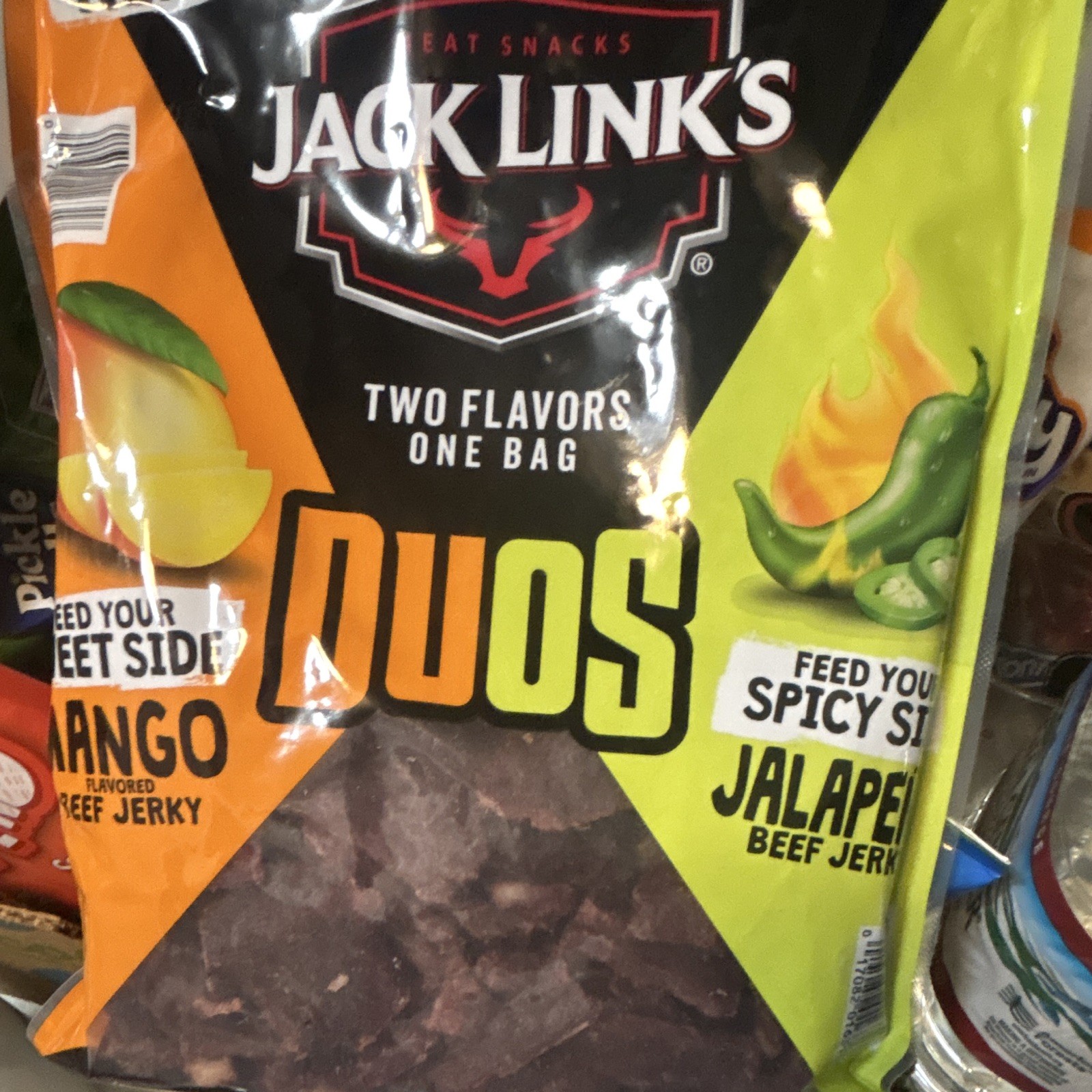 Jack Link’s Duos Mango & Jalapeno Beef Jerky Meat Snack, 8 oz Bag