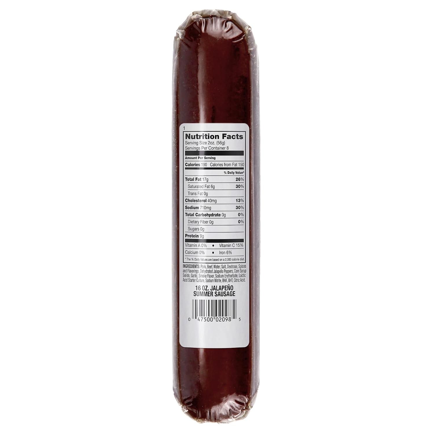 Bridgford – Jalapeno Summer Sausage – 16 oz – Pack of 4