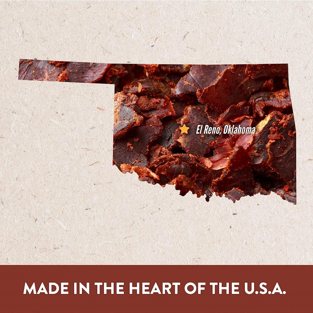 Hard Times 8oz Jar Original Real Beef Jerky Sliced Hand Trimmed Dry Tough Jerky