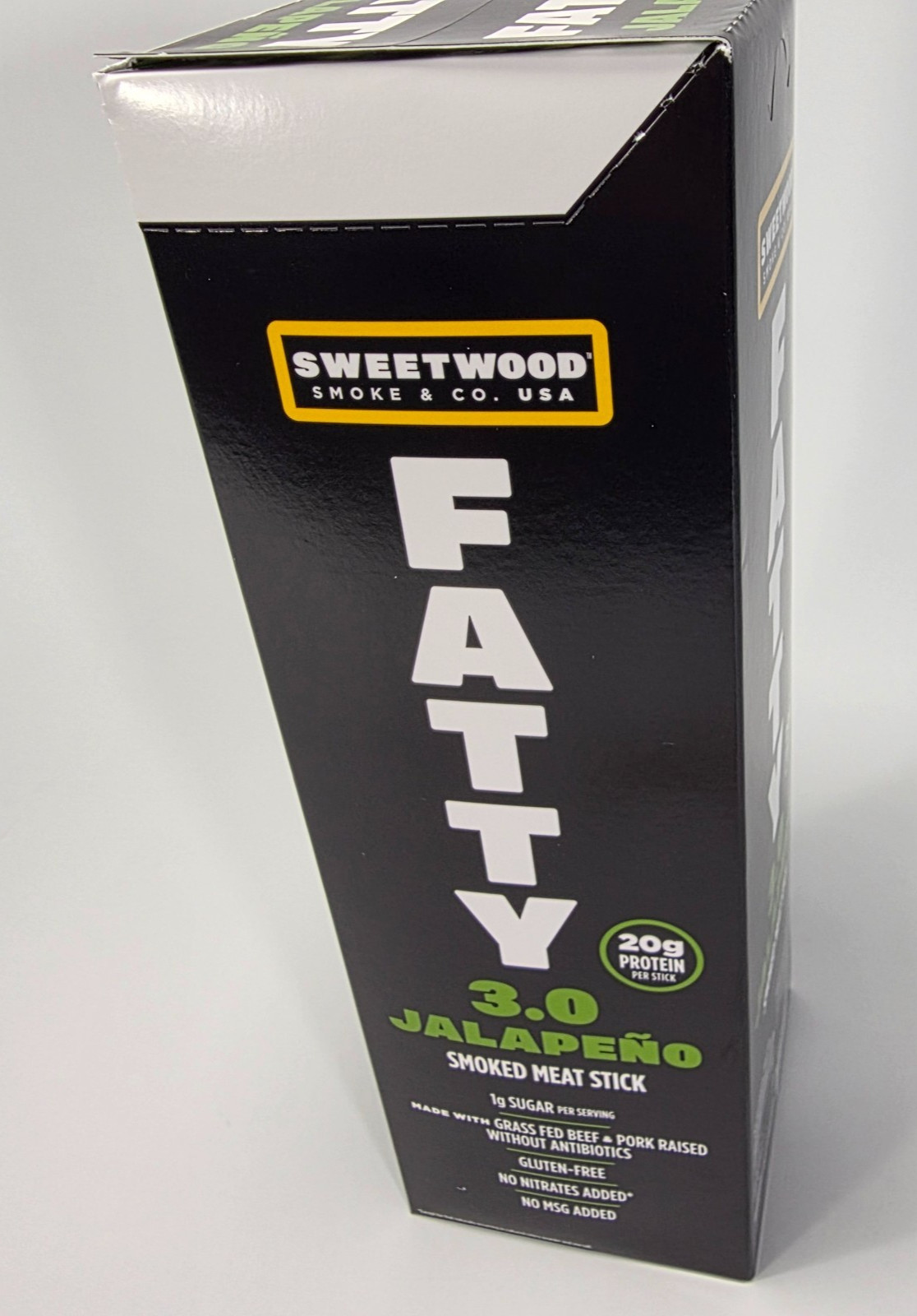 4 Sweetwood Fatty 3.0 Jalapeno Smoked Meat Sticks 20ct BOX (80ct) NEW, EXPIRED