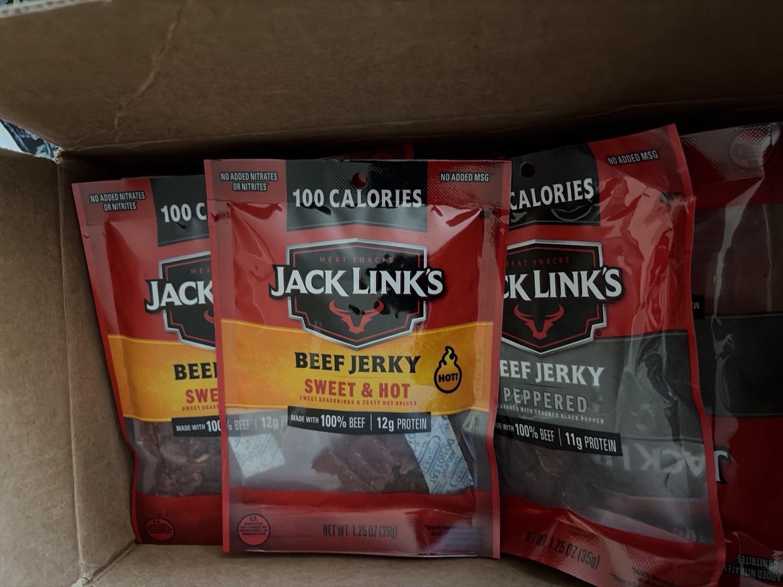 Jack Links Beef Jerky 15 Pack 1.25oz Jalapeno ,Sweet Hot ,Peppered 01/20/27