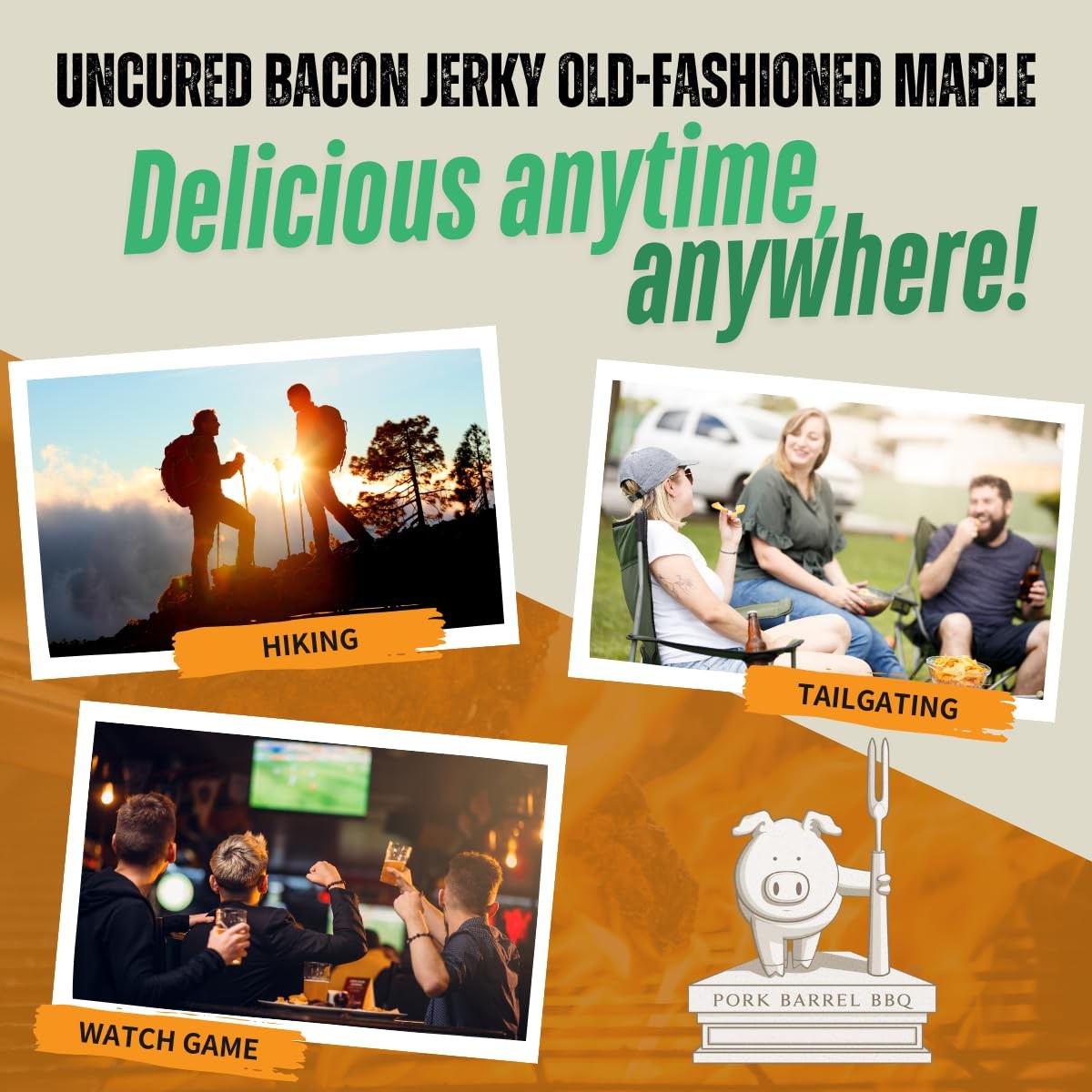Old-Fashioned Maple Bacon Jerky – Uncured Snacks, Sweet Maple and Brown Sugar