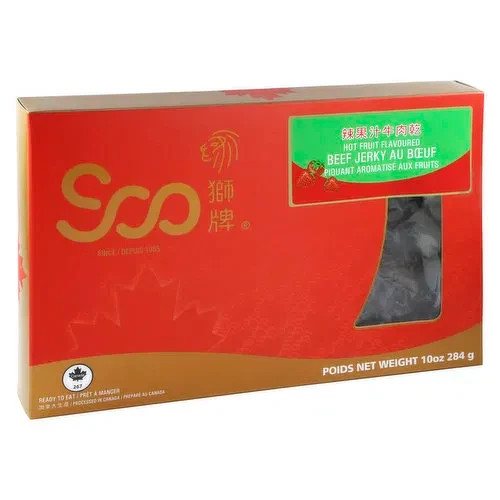 Soo Hot Fruit Flavored Shredded Beef Jerky Natural Flavor Healthy Snack 284g NEW