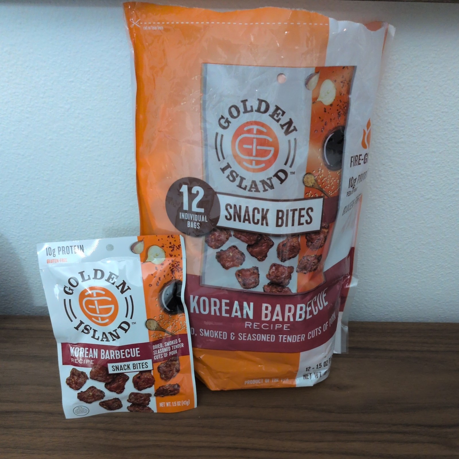 Golden Island Koren BBQ Snack Bites Jerky 1.5 Oz – 12 individual Pack