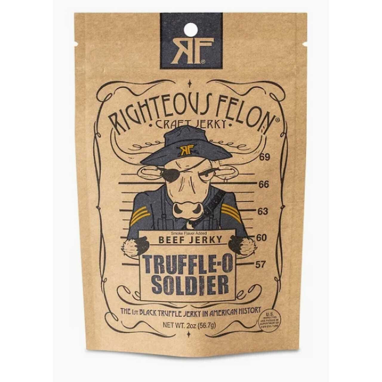 Righteous Felon Truffle-O Bill Soldier Beef Jerky 2 oz