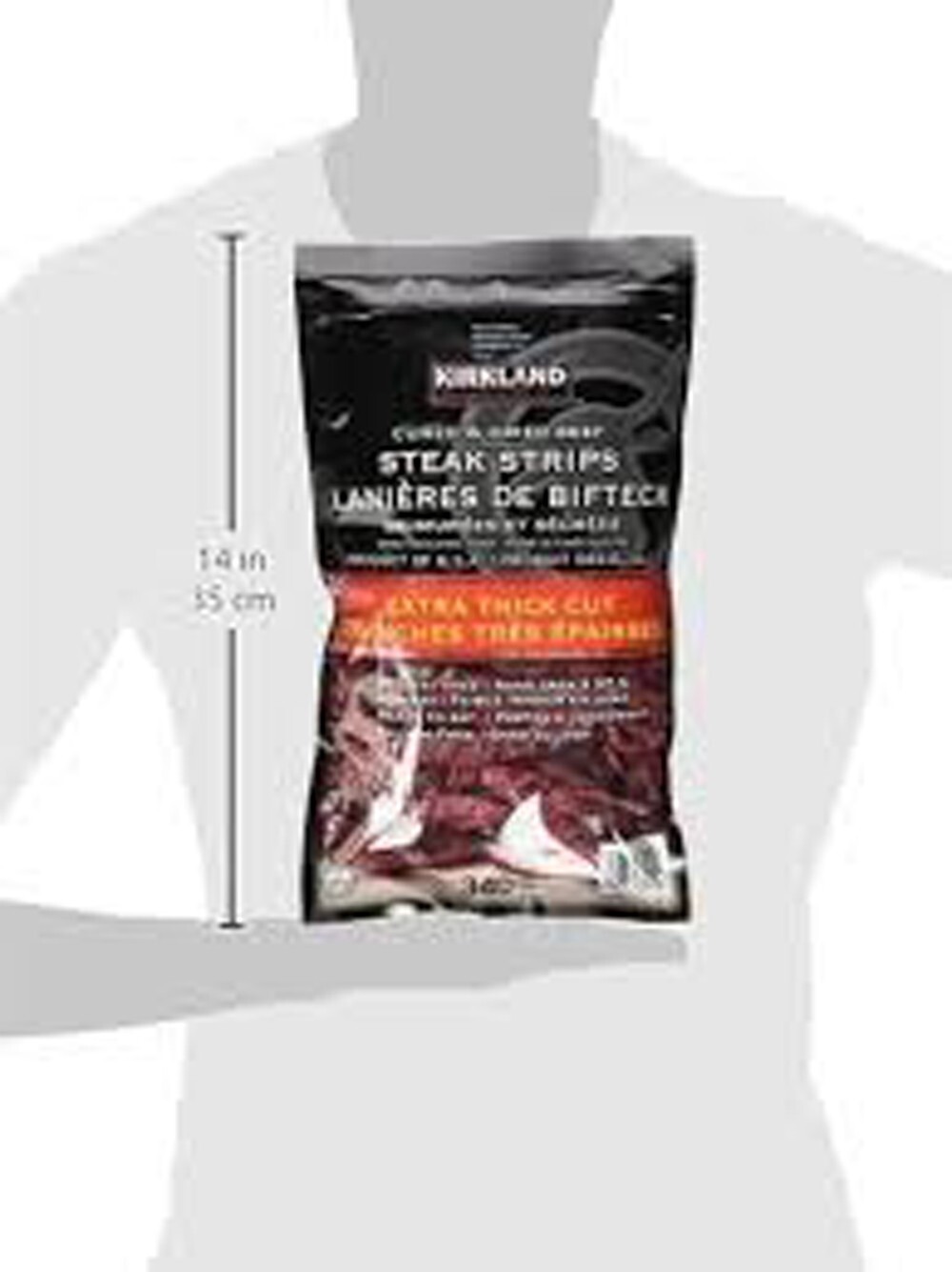 1 Pack, NEW Kirkland Signature Premium Extra Thick Steak Strips, 12 oz/Pack