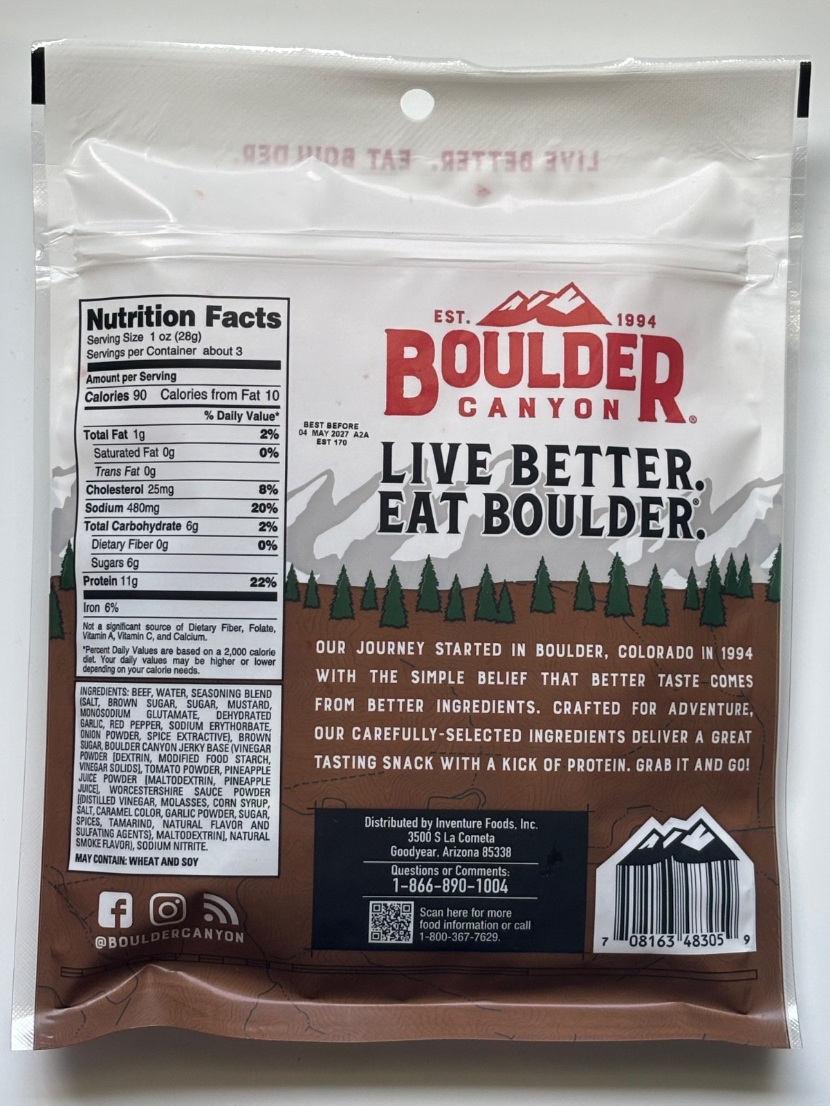BOULDER CANYON BEEF JERKY 3-PACK – MIXED FLAVORS OR 3 OF ONE – ALL AMERICAN BEEF