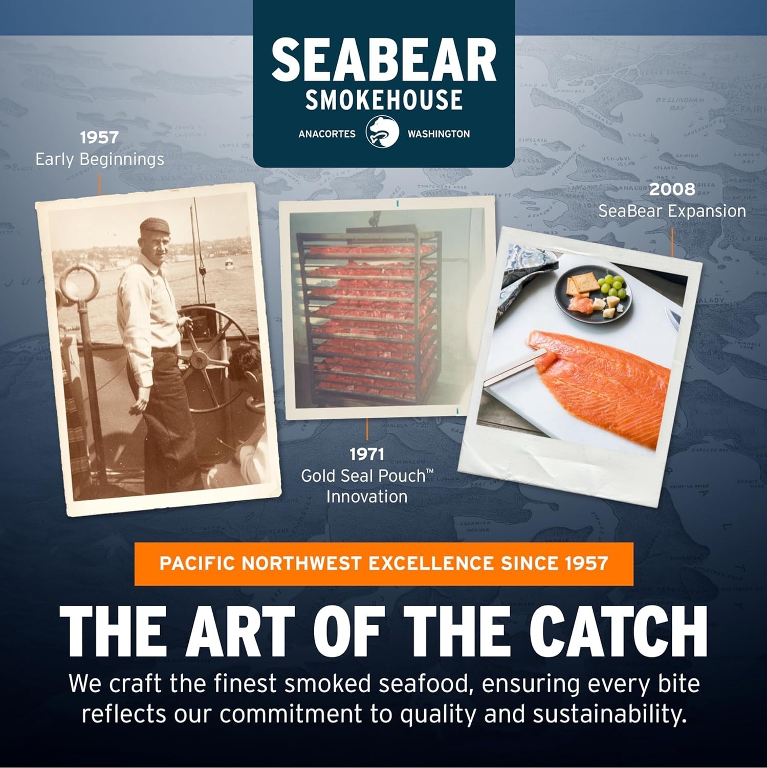 SeaBear – Smoked Wild Alaskan King Salmon Jerky – 2.5 oz 2 Pack, Spicy Heat