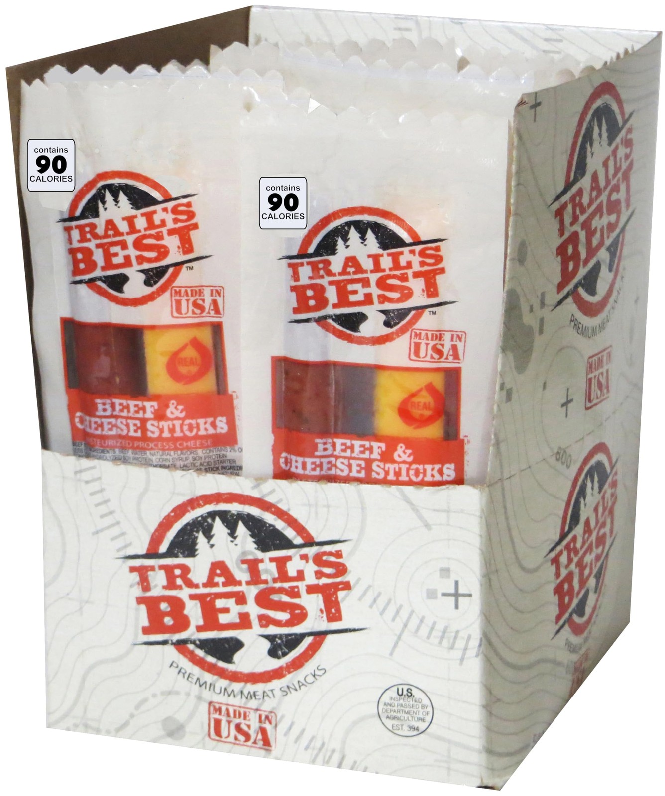 Trail’s Twin Beef and Cheese Packs – 1oz Each (20 Count)