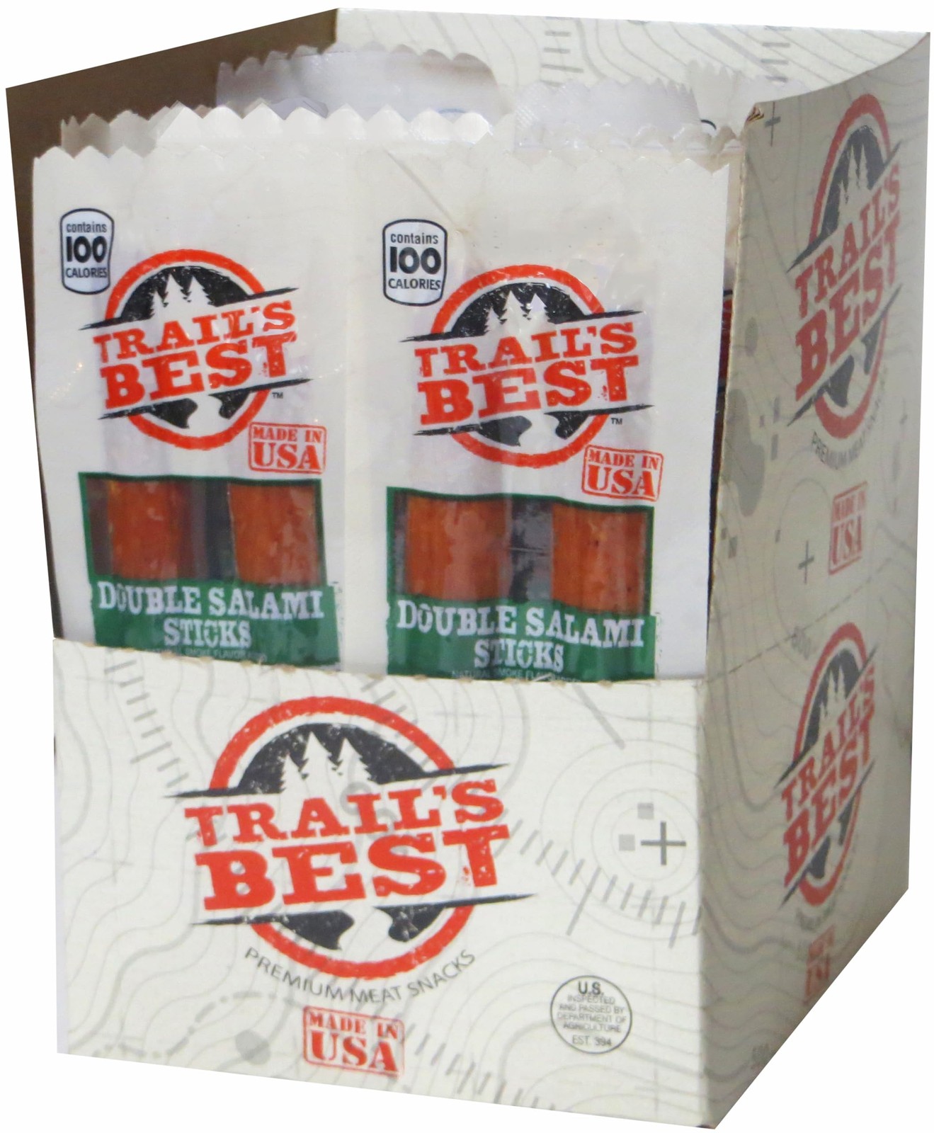 Trail’S Best Double Salami Stick (Pack of 20) 1 Ounce
