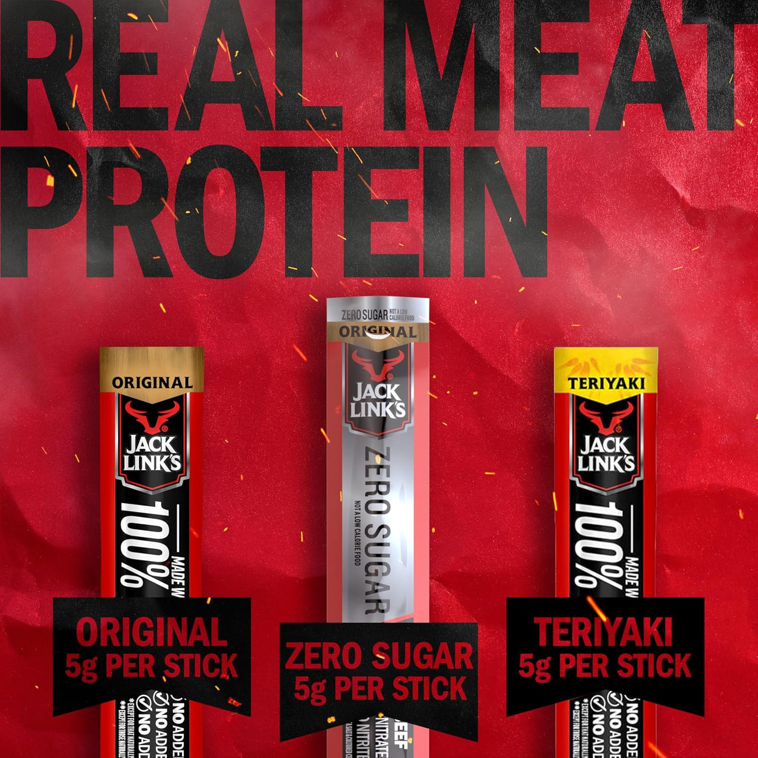 Jack Link’S Beef Jerky Sticks Variety Pack – (20 Pack) 0.92 Oz | Original, Teriy