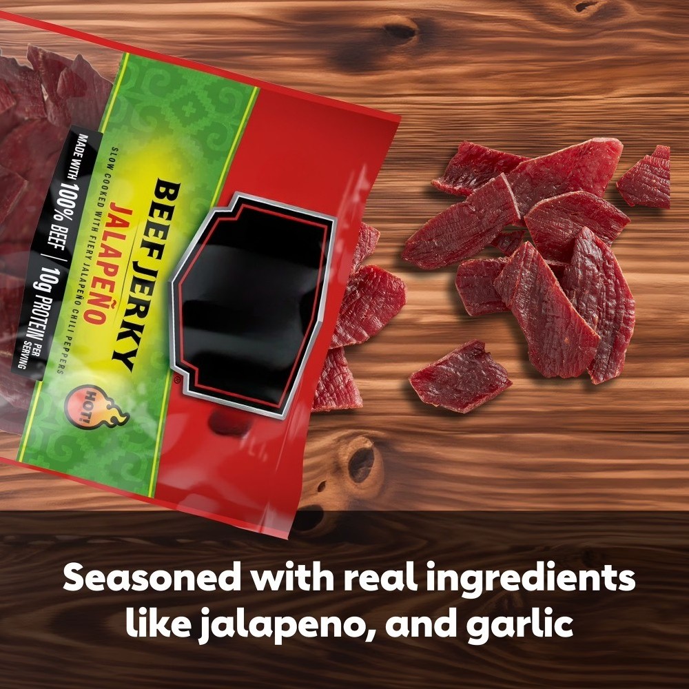 Spicy Beef Jerky, Jalapeño, Made With 100% Beef, 10g of Protein per Serving