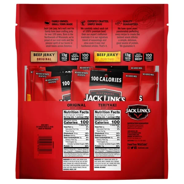 Jack Link’s Beef Jerky, Variety Pack, 1.25 oz, 9-count