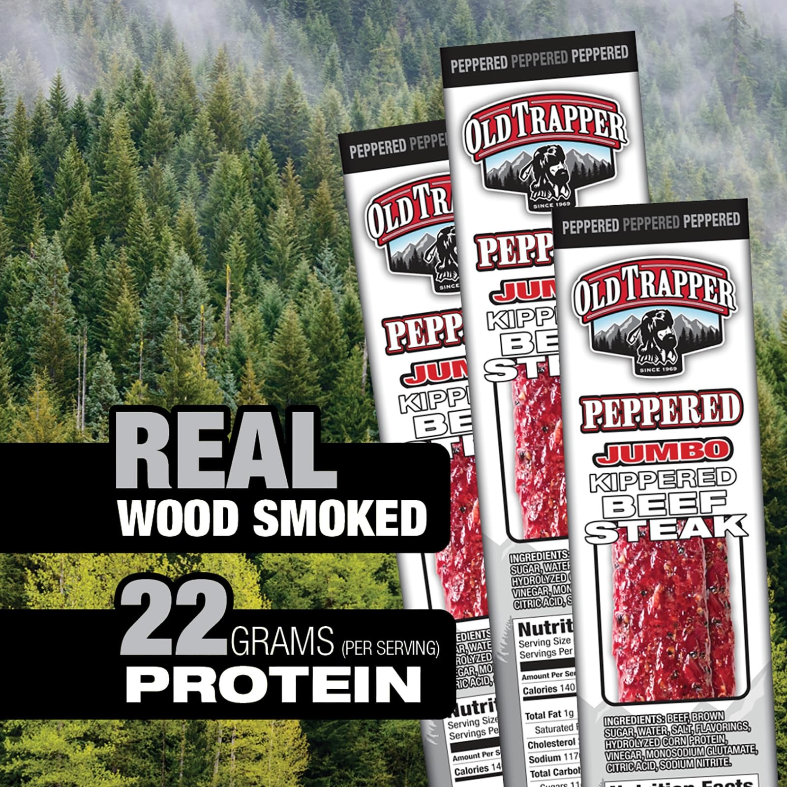 Old Trapper Kippered Steak, Peppered Flavor, Two-Ounce 2 Ounce (Pack of 12)