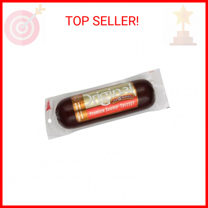 Old Wisconsin Premium Summer Sausage, 100% Natural Meat, Charcuterie, Ready to E