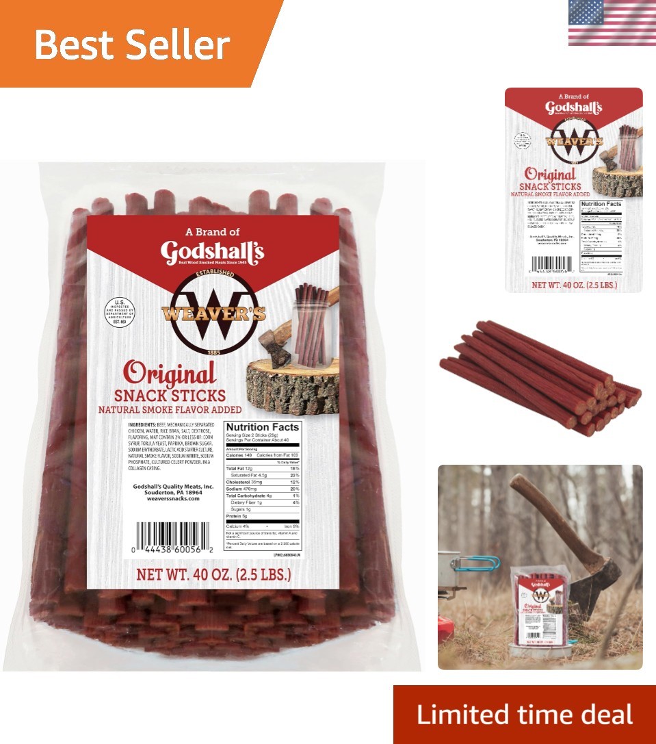Experience Weaver’s 40oz Mild Beef & Chicken Snack Sticks – 80 Per Bag