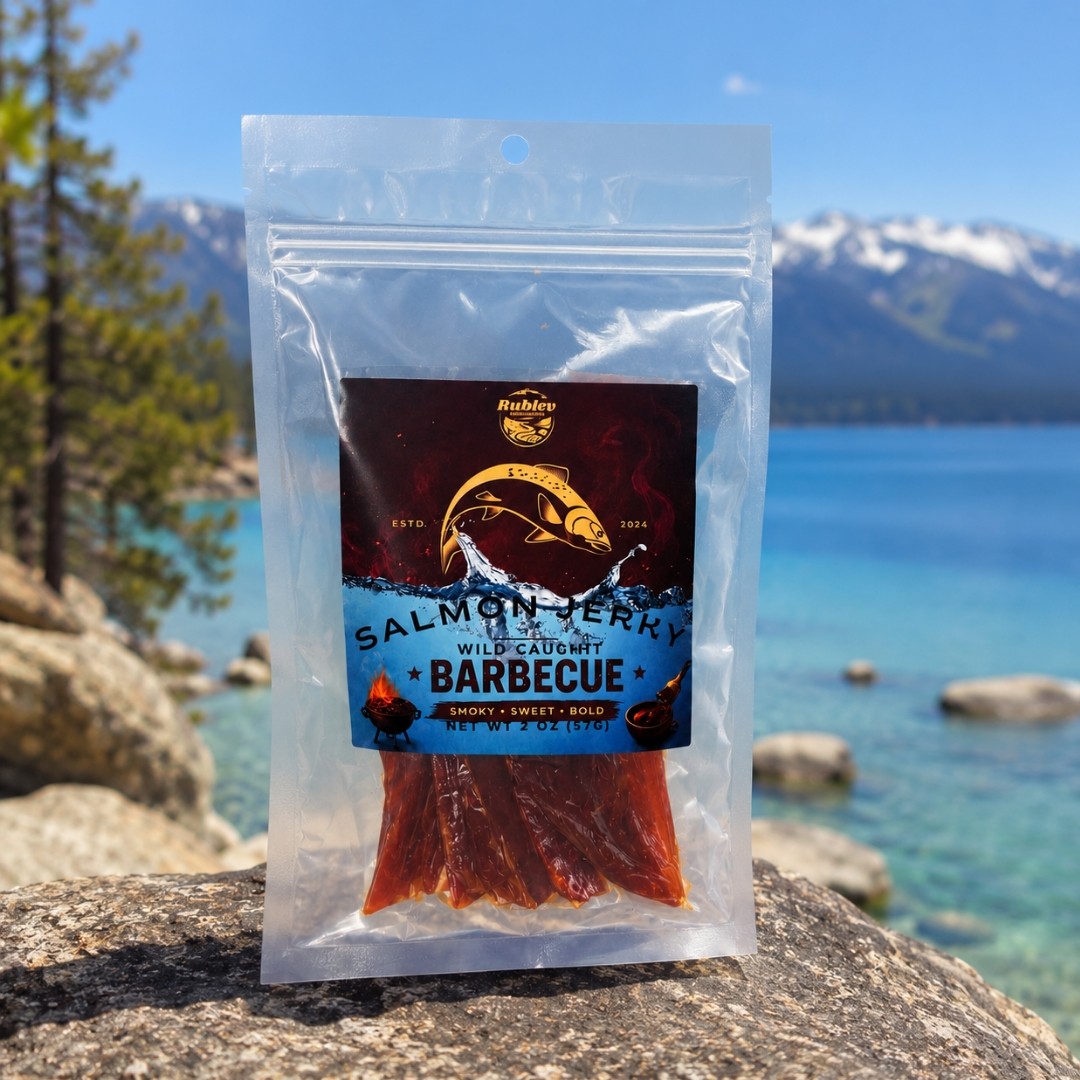 Wild Caught Salmon Jerky – Barbecue – High Protein Rublev 2 oz