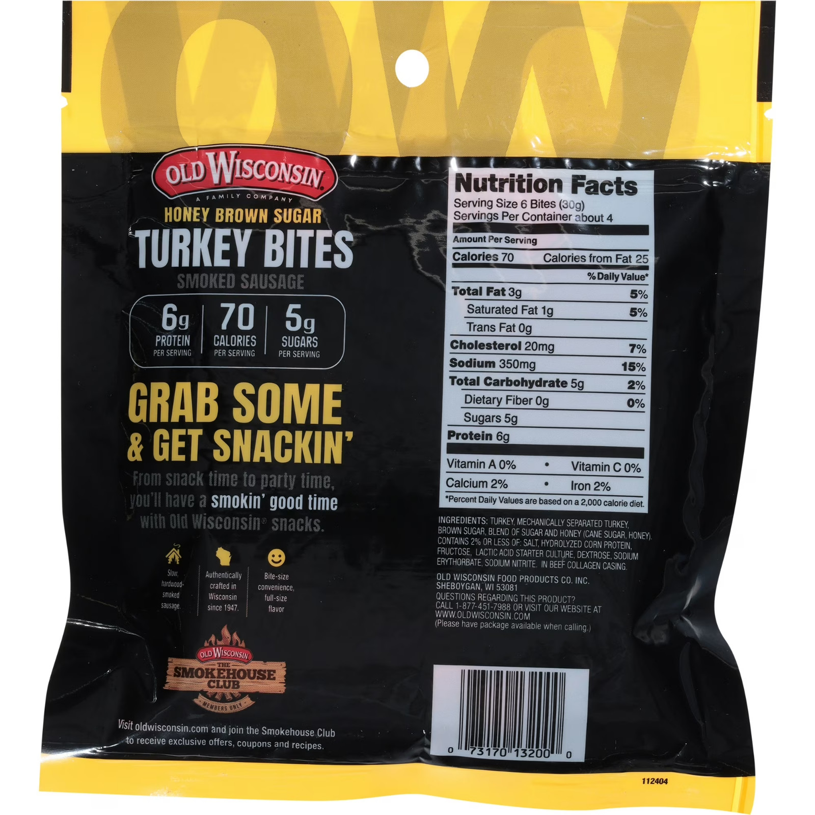 (Pack of 4) Honey Turkey Sausage Snack Bites, 4 oz each Bags 16 oz Total…