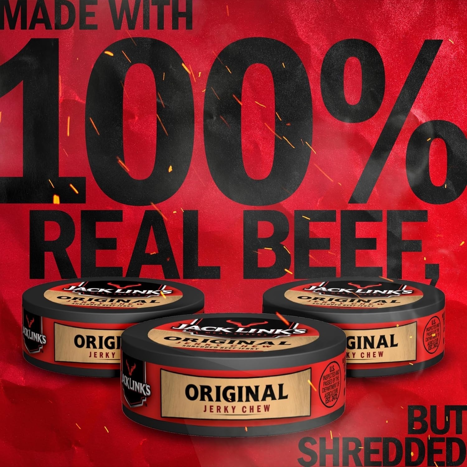 Jack Links Original Beef Jerky Chew 36×0.32oz Tins…(a19.5)