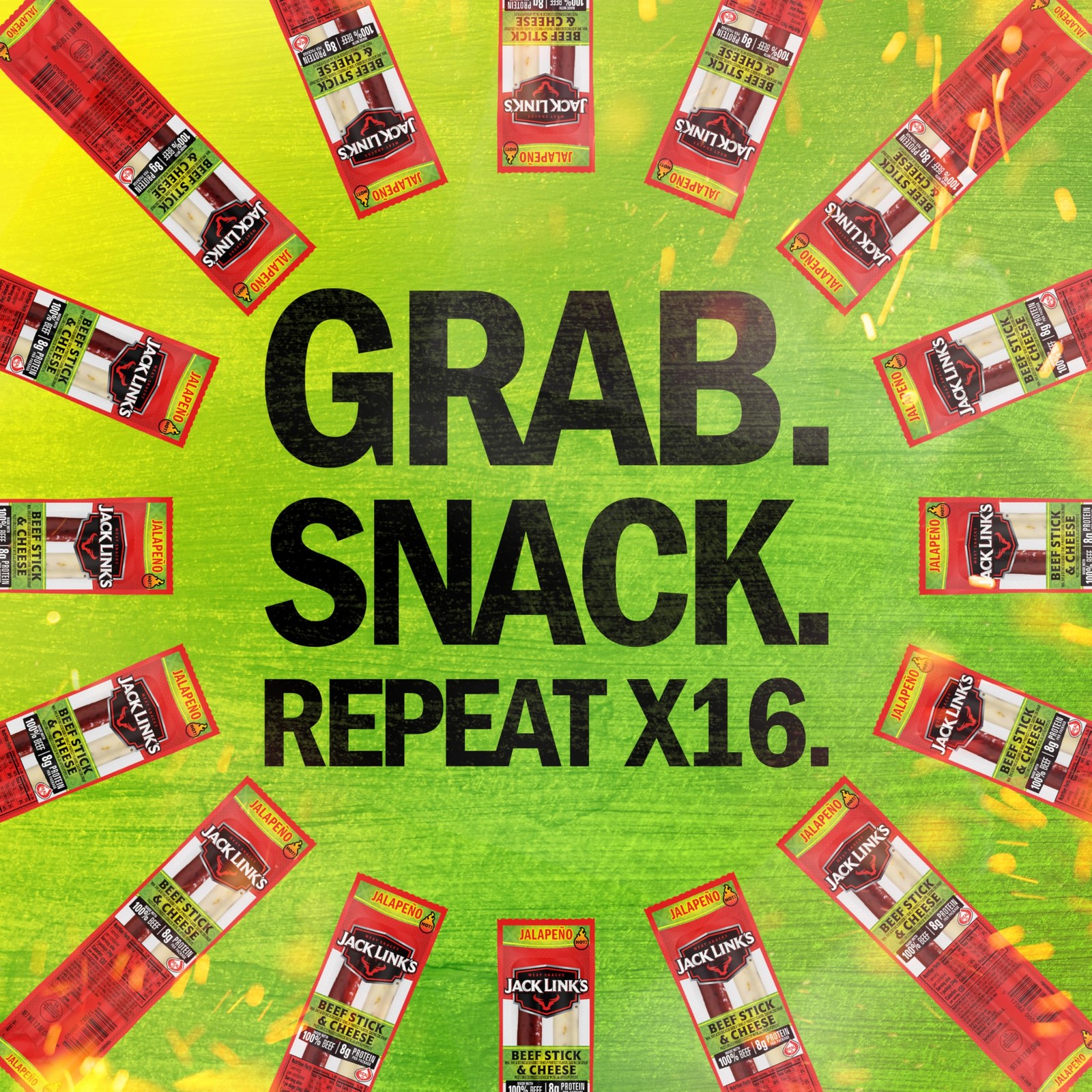 Jack Link’s Jalapeno Beef & Cheese Sticks Combo 16 Pack