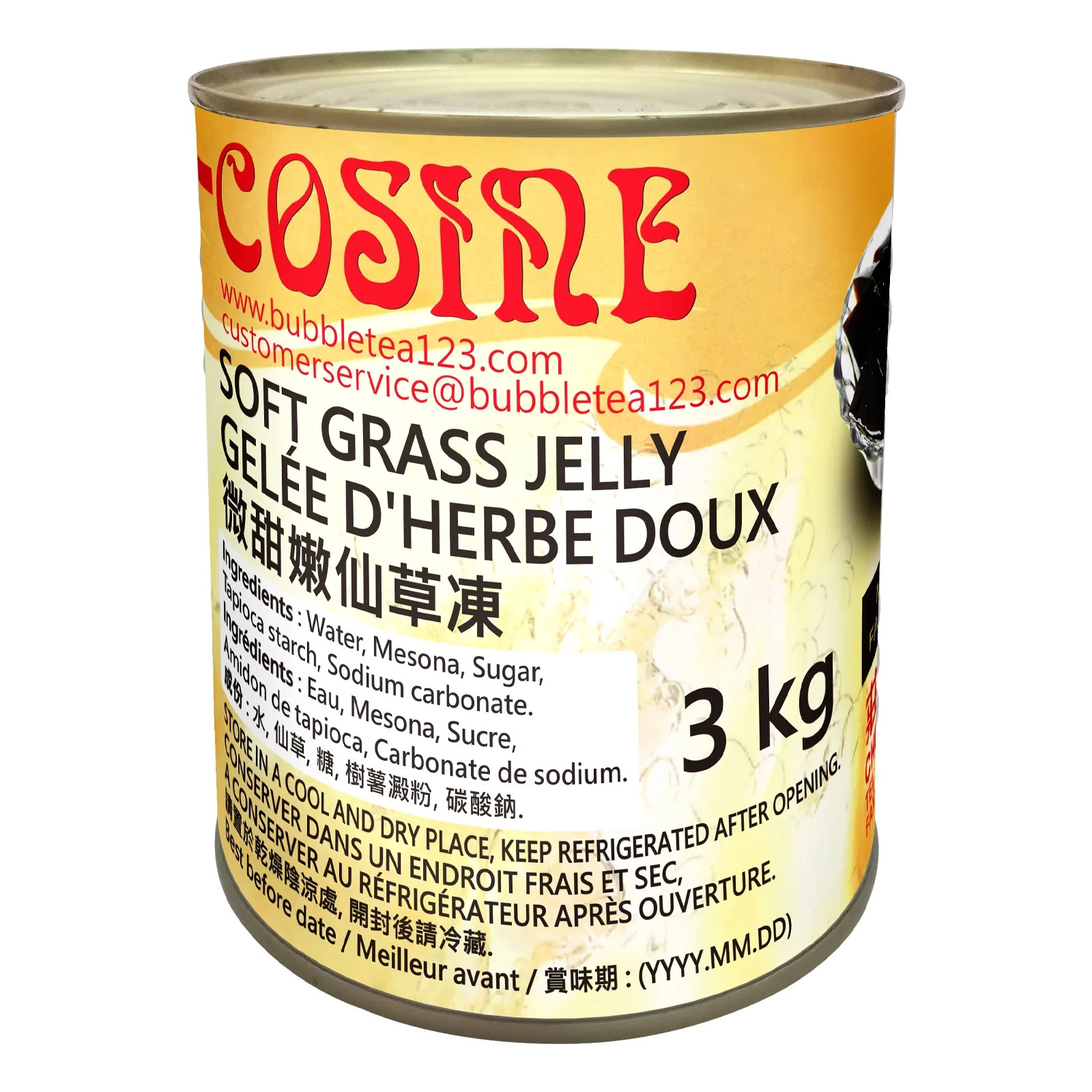 Chuangs Sweetened Grass Jelly Made In Taiwan Healthy Protein Snack 3kg NEW