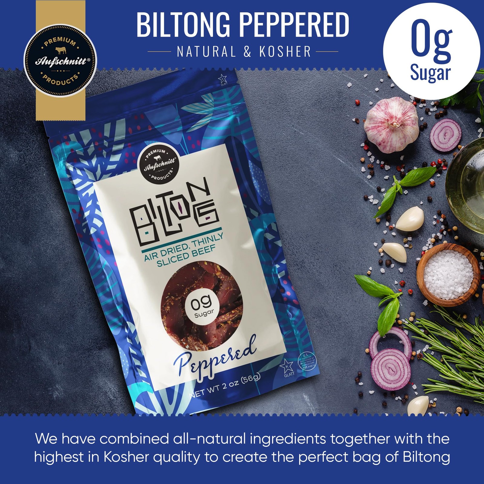 Aufschnitt Biltong Beef Jerky Slices, South African Style Beef – Air Dried, N…