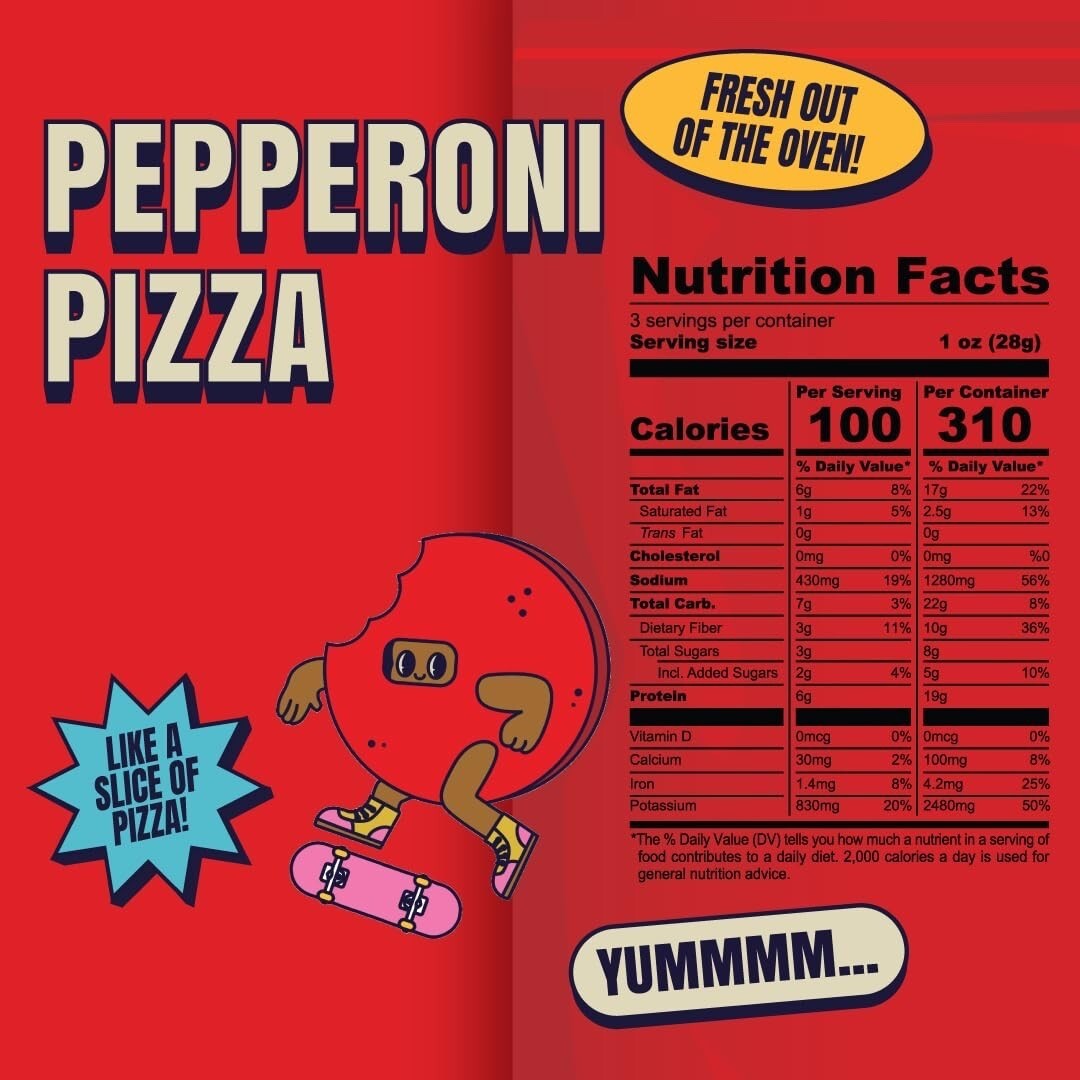 Louisville Vegan Jerky Pepperoni Pizza 10 Bag Plant Based Meatless Snack 7 /2027