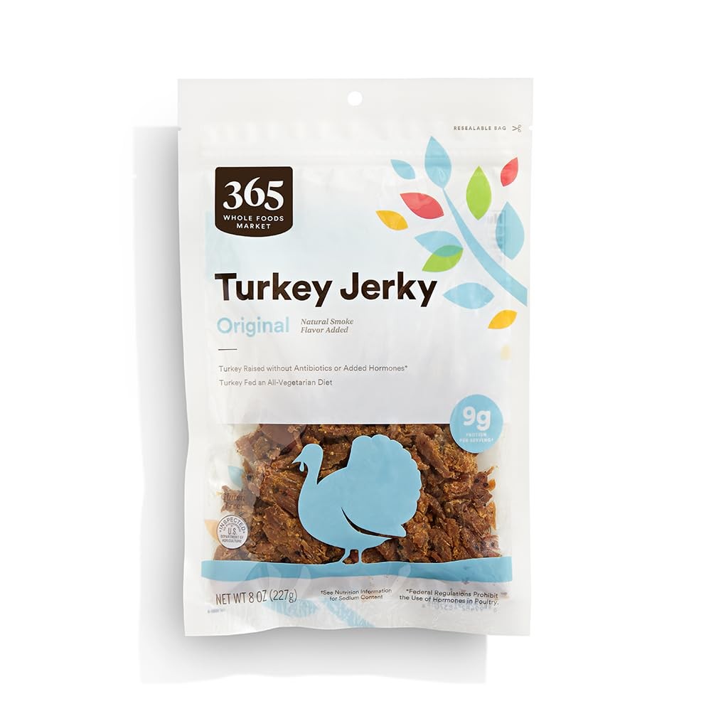 365 by Whole Foods Market, Original Turkey Jerky, 8 OZ 8 Ounce (Pack of 1)