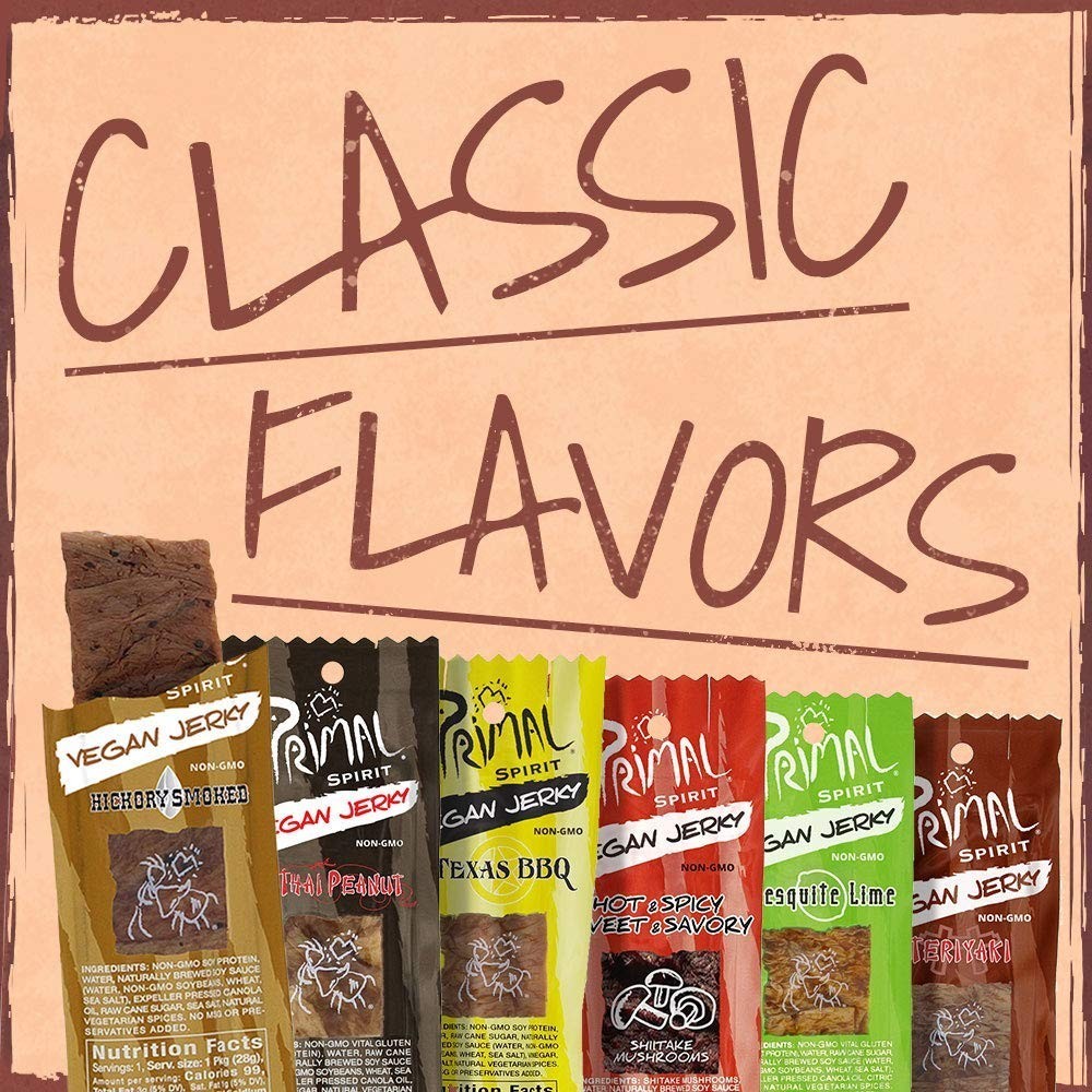 Primal Spirit Jerky – 24-Pack, Classic Flavors Sampler