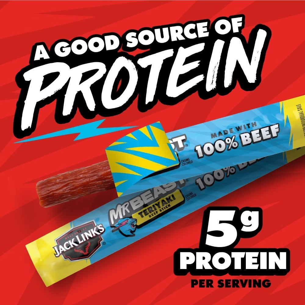 MrBeast Teriyaki Beef Sticks, 9.20 Ounce, 10 count of .92 Ounce meat sticks