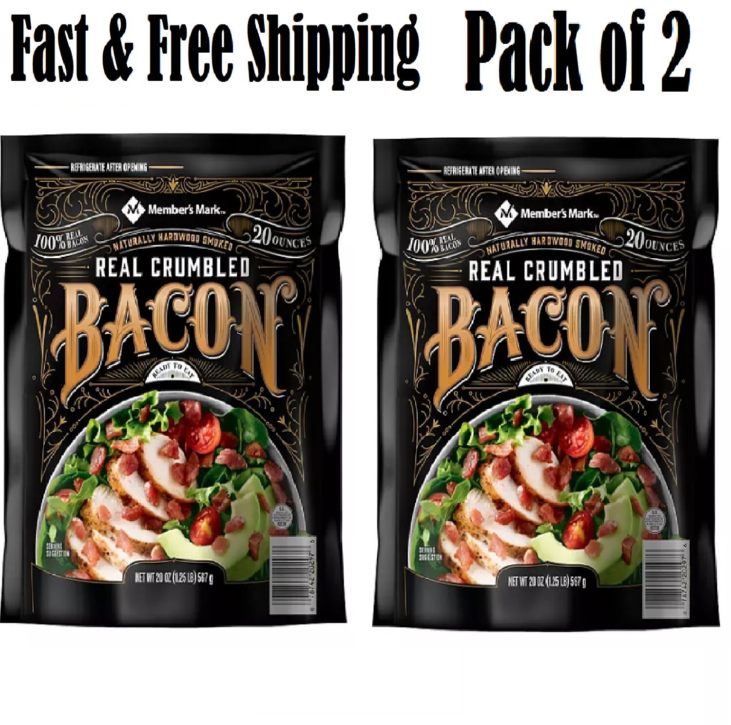 Member’s Mark Real Crumbled Bacon (20 Oz) 2 PK