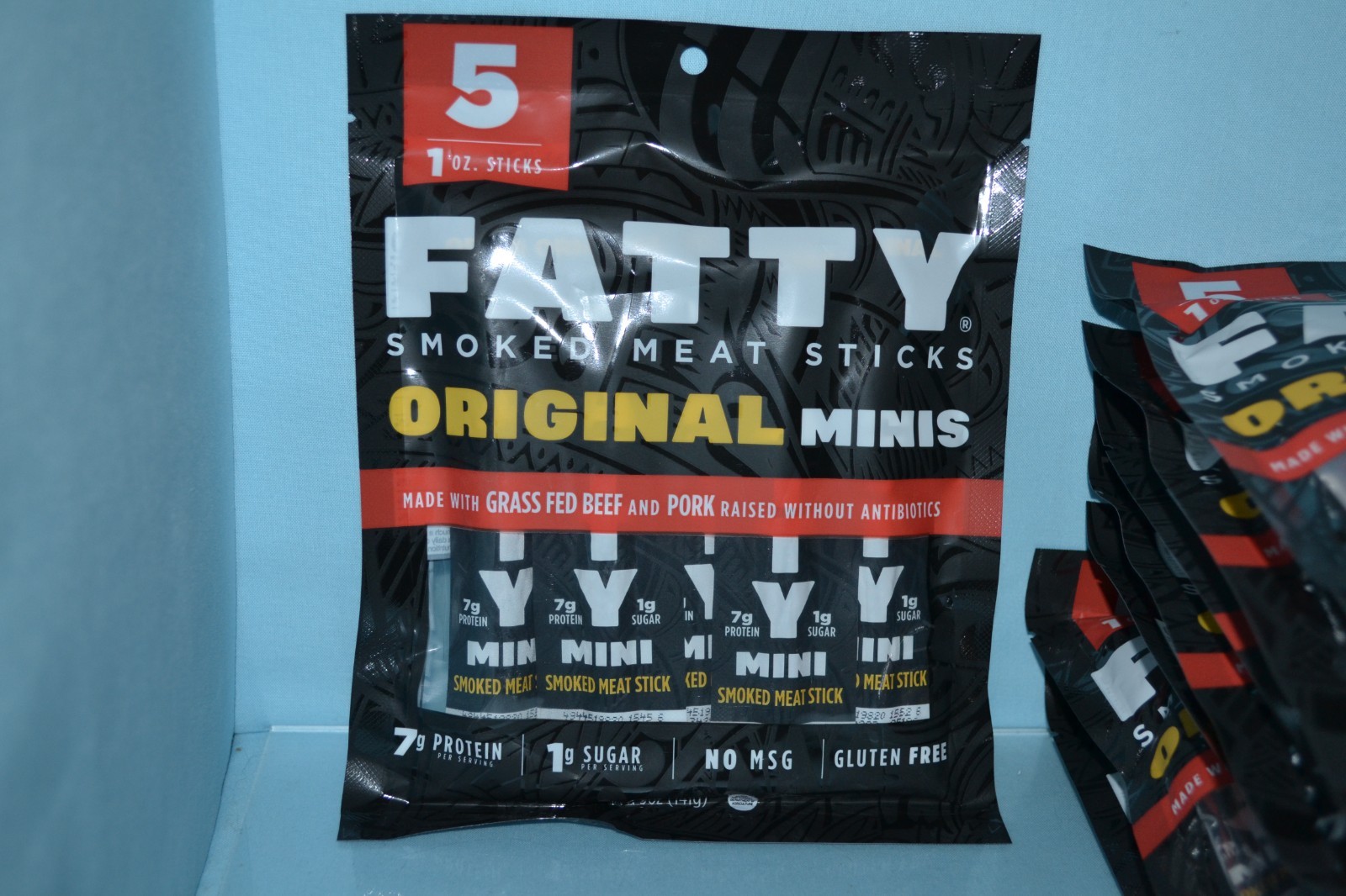 (8) FATTY Smoked Meat Sticks, Original Minis, 1 oz Each, 5 Each Bag, BB 10/2026