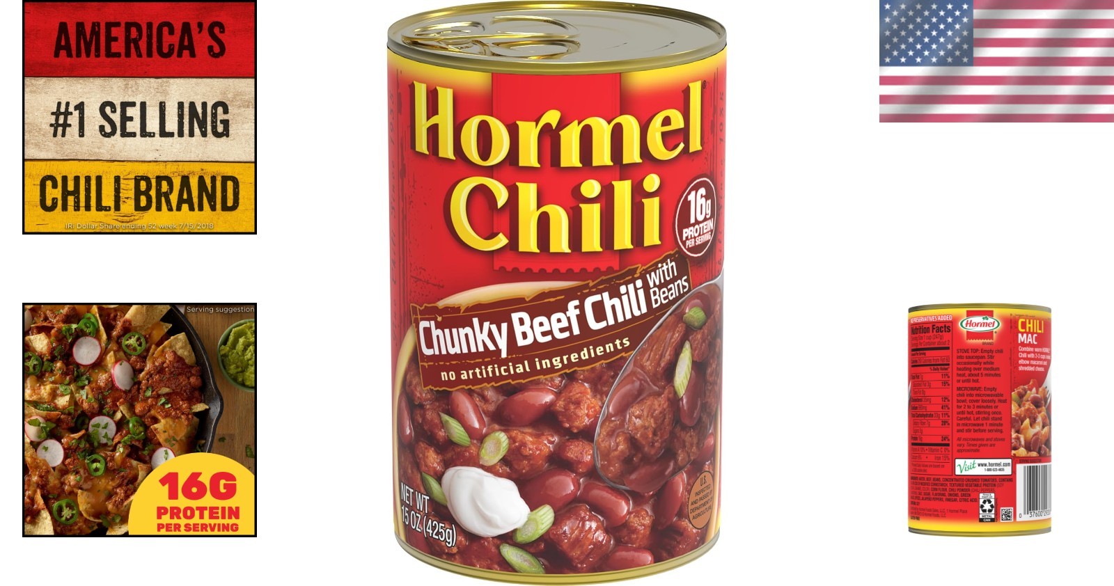 15 Oz Chunky Beef Chili with Beans – Protein-Packed & All-Natural Goodness