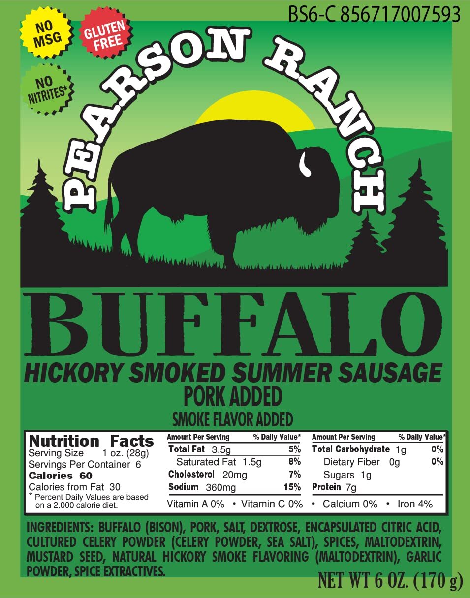 Pearson Ranch Exotic Game Meat Summer Sausage Variety Pack 3 Piece 20Oz