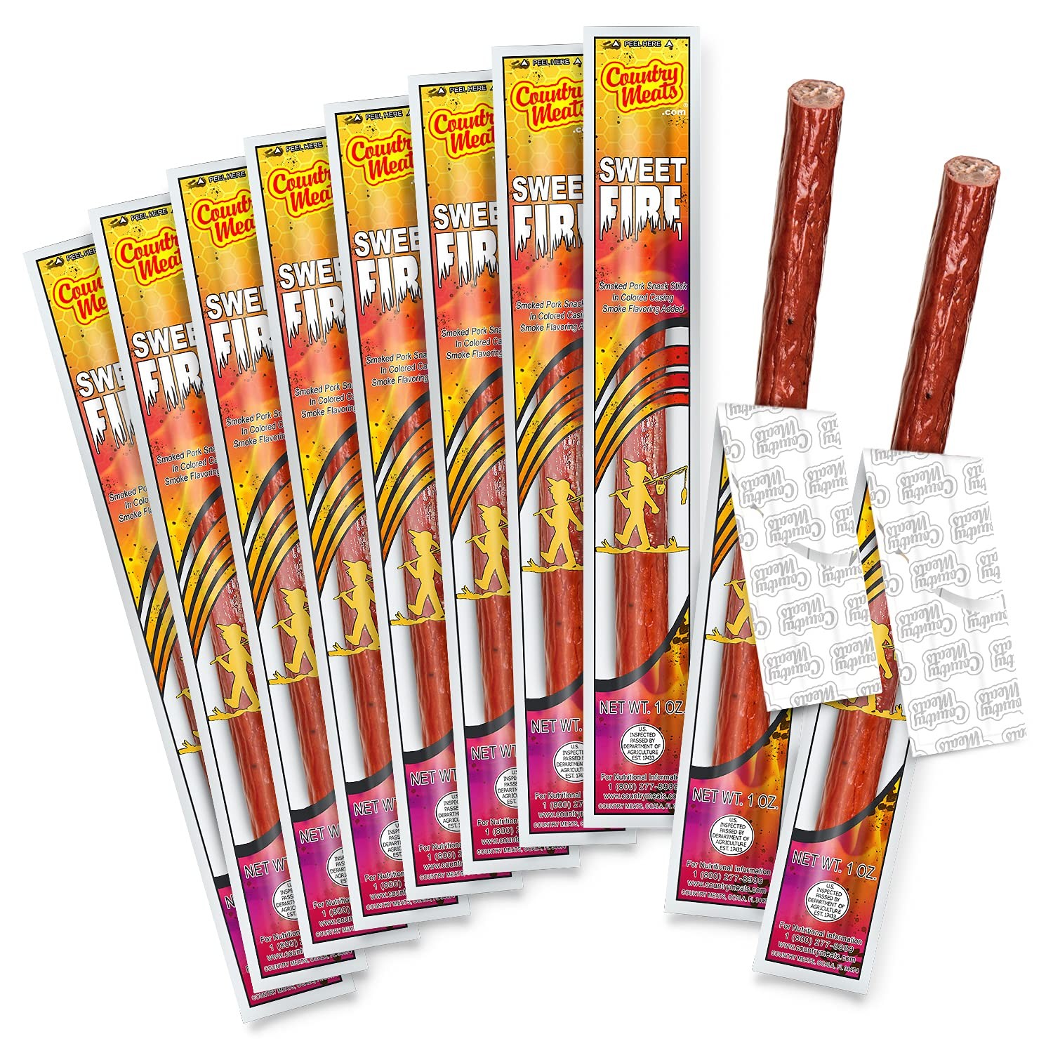 Country Meats, Meat Sticks, 0 Trans Fat, USDA Certified, Good Source of…