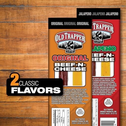 Savory Beef & Cheese Snack Sticks, 1.3oz Individually Wrapped, 14-Pack for Lunch
