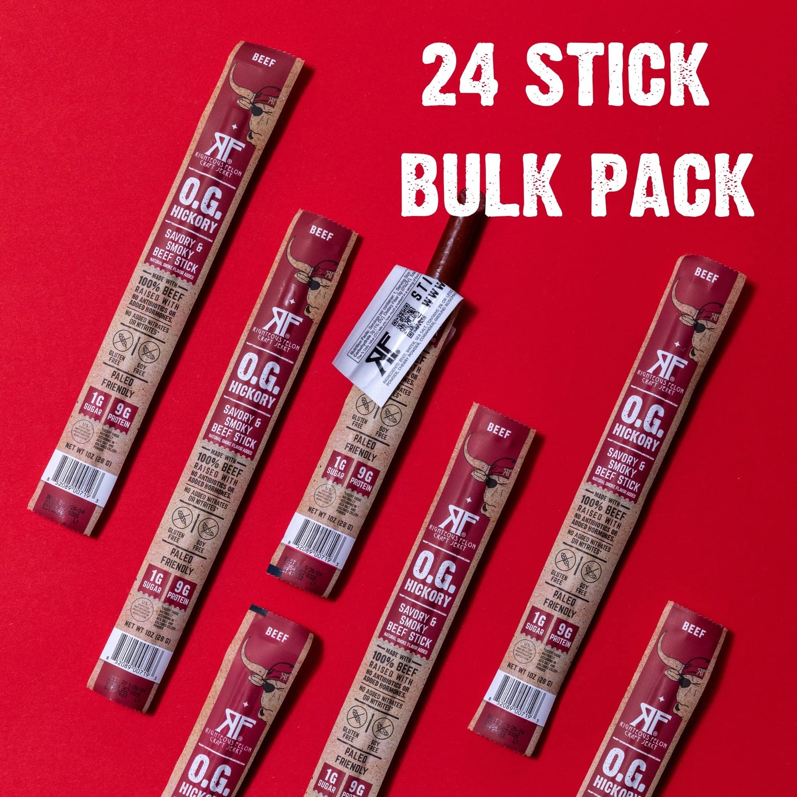 Righteous Felon Meat Sticks | 100% Beef Sticks | Gluten Free & Keto Meat Stic…