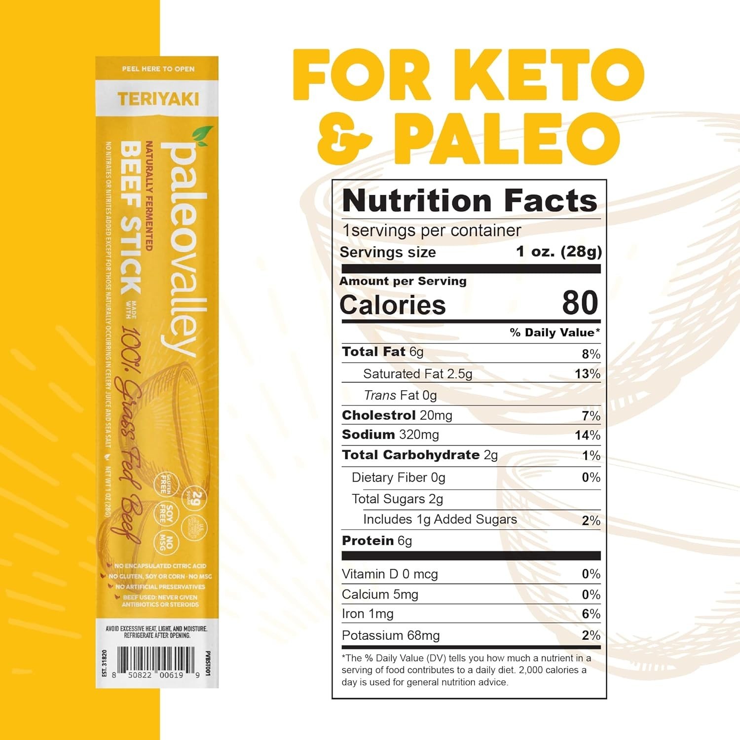 Teriyaki Beef Sticks – Gluten Free, High Protein Snack