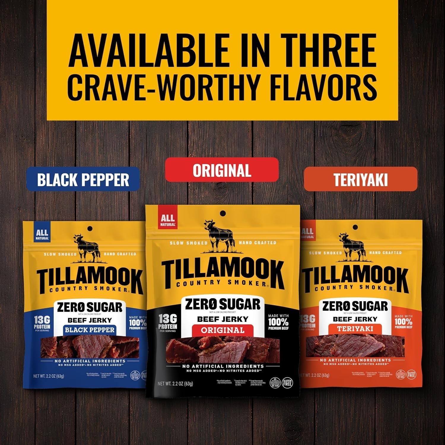 Gluten-Free Zero Sugar Beef Jerky, 2.2 Ounces of Flavor