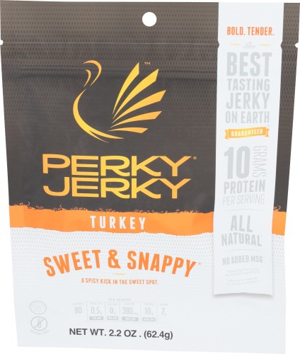 Perky Jerky Turkey Sweet Snappy 2.2 oz (Pack of 8)