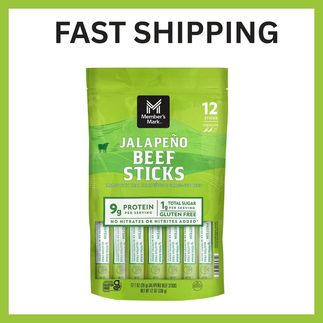 Member’s Mark Jalapeño Grassfed Beef Sticks, 1 oz., 12 pk