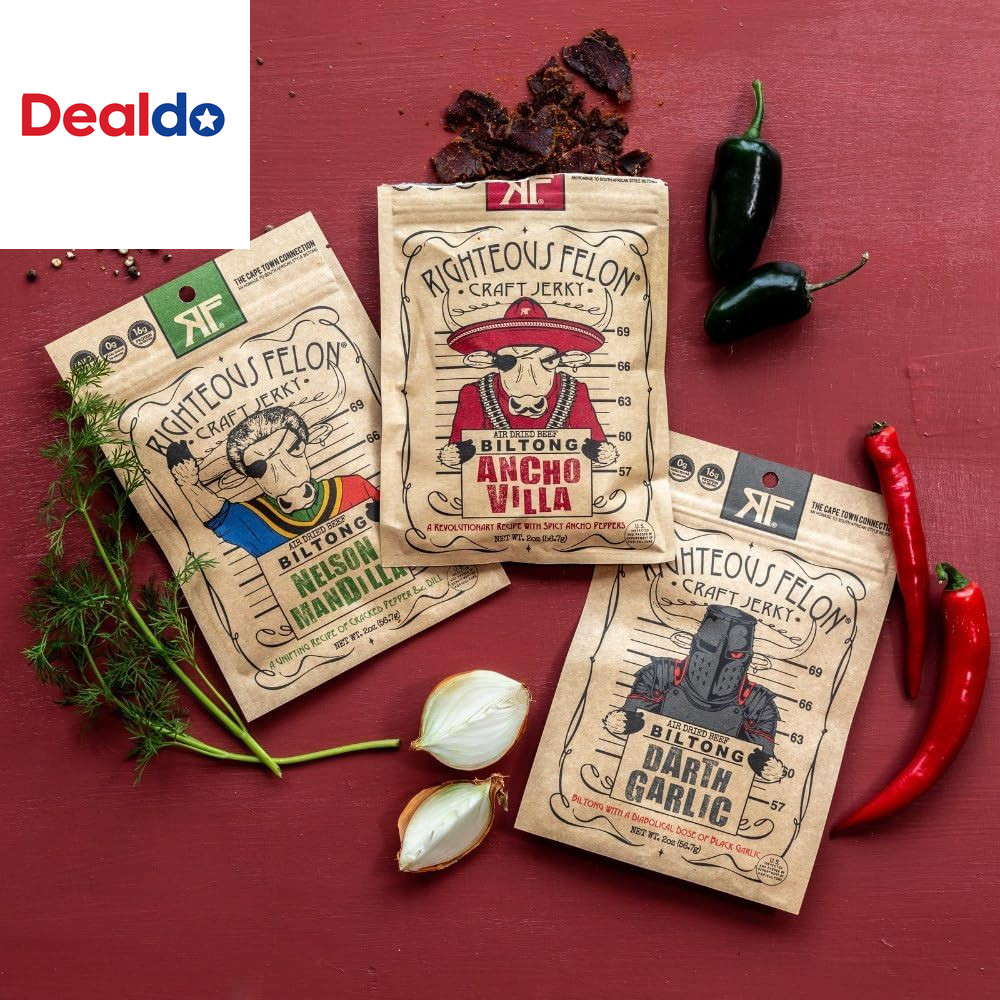 Biltong Beef Jerky Variety Pack | South African Biltong Snack Packs for Adults |