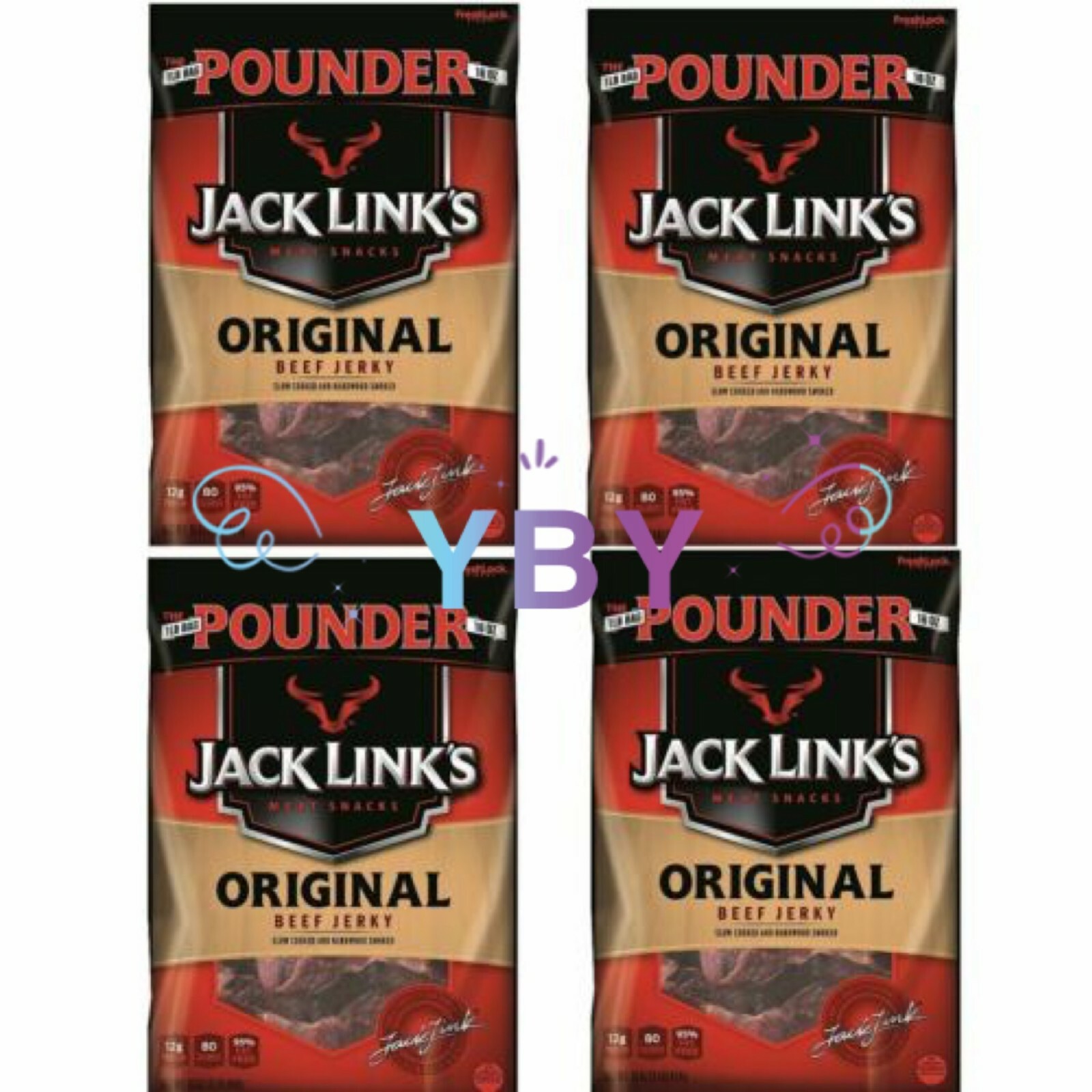 4 Packs Jack Link’s Original Beef Jerky 16 OZ Each Pack